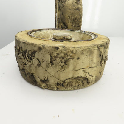 Clark Model EC30 10-1/2" x 4-1/2" Press-On Forklift Rim & Tire Lot Of 2