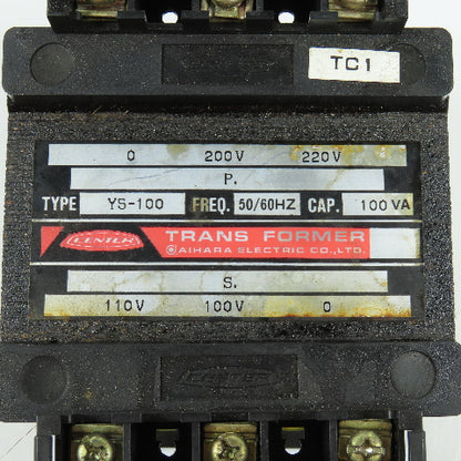 Center Aihara YS-100 Electric Transformer 200-220V 50/60HZ 100VA Capacity
