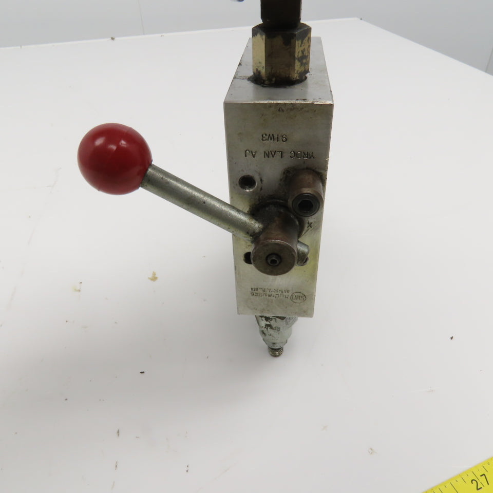 Sun Hydraulics YRDC LAN AJ Triple Relief Hydraulic Selector Assembly