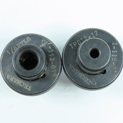 Tecnara 1-112-012 & 1-112019 Quick Change Tap Adapter Collet Lot of 2