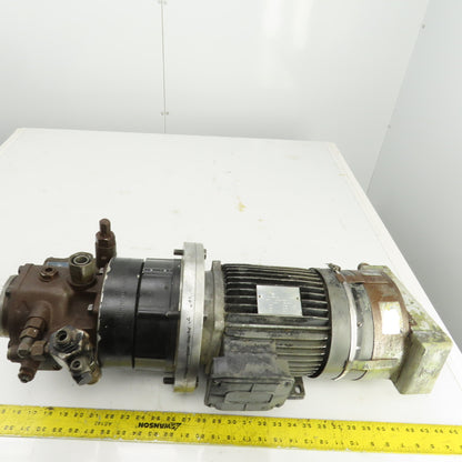 Rexroth PV7-16/16-20RE01M 3HP Variable Hydraulic Pump W/ Motor 460/264V 3PH