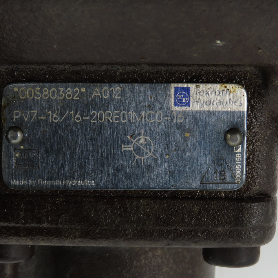 Rexroth PV7-16/16-20RE01M 3HP Variable Hydraulic Pump W/ Motor 460/264V 3PH