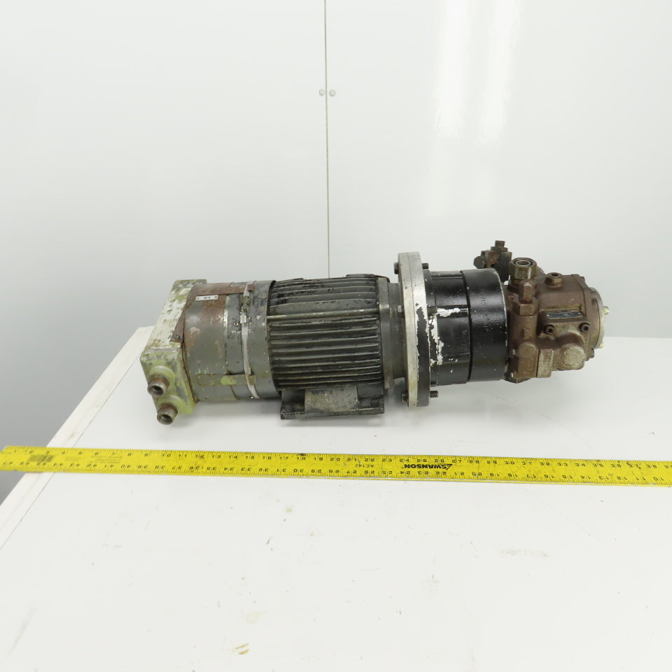 Rexroth PV7-16/16-20RE01M 3HP Variable Hydraulic Pump W/ Motor 460/264V 3PH