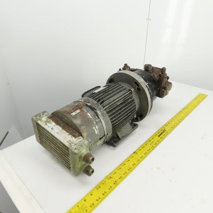Rexroth PV7-16/16-20RE01M 3HP Variable Hydraulic Pump W/ Motor 460/264V 3PH