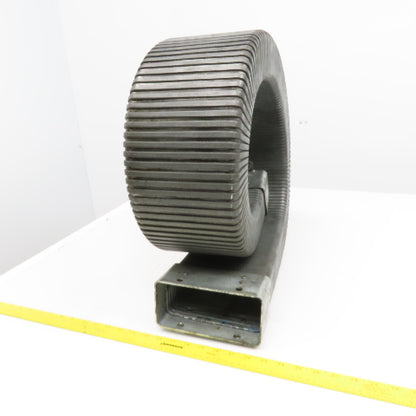 3" x 7" Steel Feed Thru Flexible Wireway Energy Chain 53-1/2" OAL