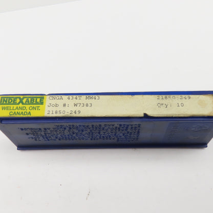 Indexable CNGA 434T MW43 Indexing Insert Ceramic 1/2"  NOS Lot Of 9