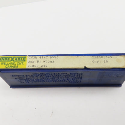 Indexable CNGA 434T MW43 Indexing Insert Ceramic 1/2"  NOS Lot Of 9