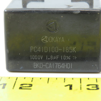 Okaya PC41D100-185K Absorption Capacitor 1000V 1.8uF BK0-CA1764H01 Lot Of 2