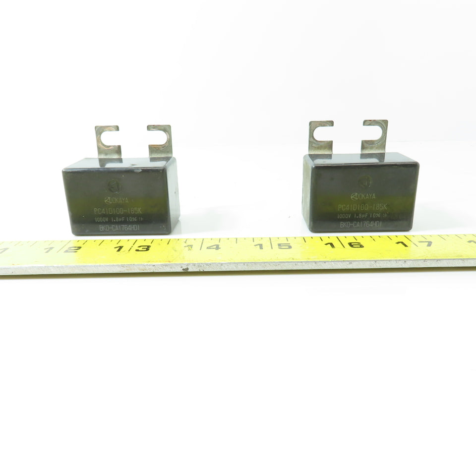 Okaya PC41D100-185K Absorption Capacitor 1000V 1.8uF BK0-CA1764H01 Lot Of 2