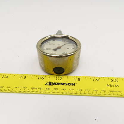 Wika 0-1500 PSI Glycerin Filled Pressure Gauge 1/4" NPT
