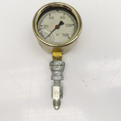 Wika 0-1500 PSI Glycerin Filled Pressure Gauge 1/4" NPT