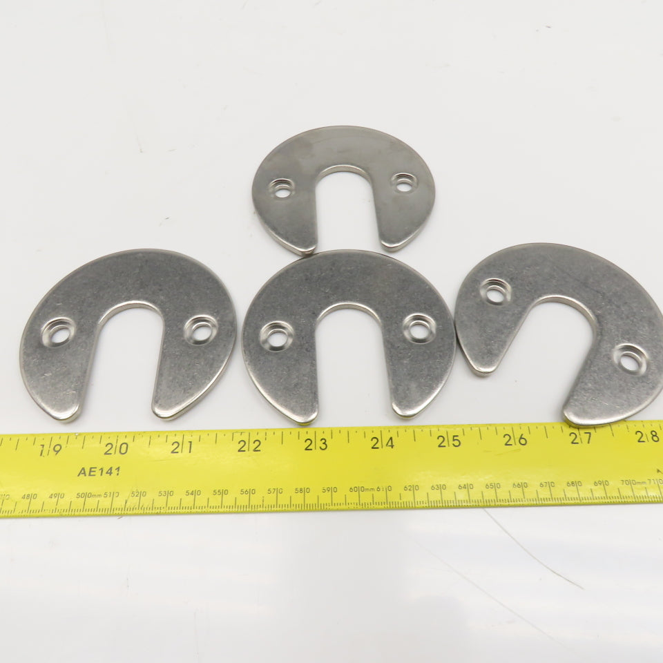 Bystronic 90mm OD Stainless Steel Horseshoe Spacer 4mm Thick Lot Of 4