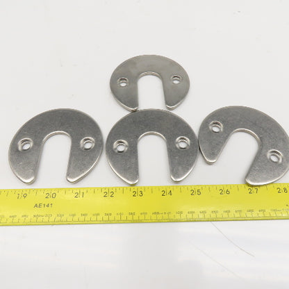 Bystronic 90mm OD Stainless Steel Horseshoe Spacer 4mm Thick Lot Of 4