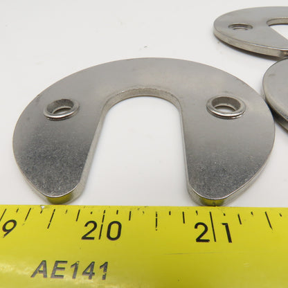 Bystronic 90mm OD Stainless Steel Horseshoe Spacer 4mm Thick Lot Of 4
