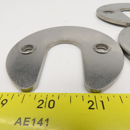 Bystronic 90mm OD Stainless Steel Horseshoe Spacer 4mm Thick Lot Of 4
