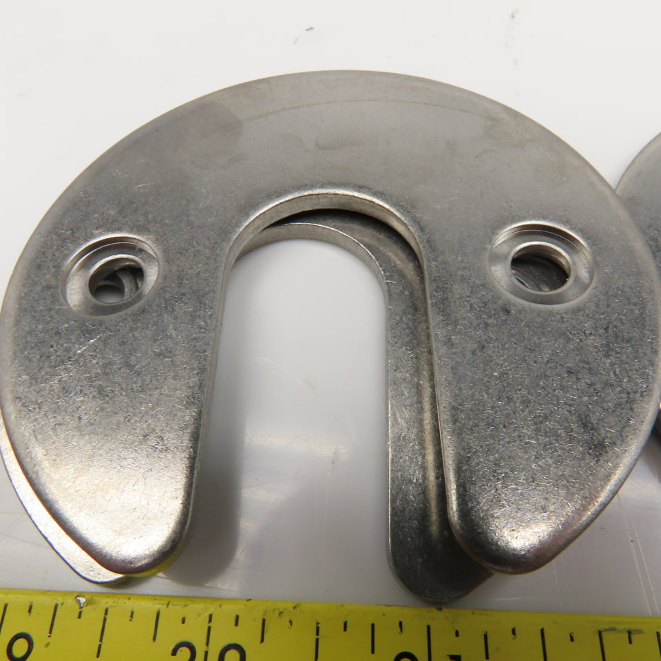 Bystronic 90mm OD Stainless Steel Horseshoe Spacer 4mm Thick Lot Of 4