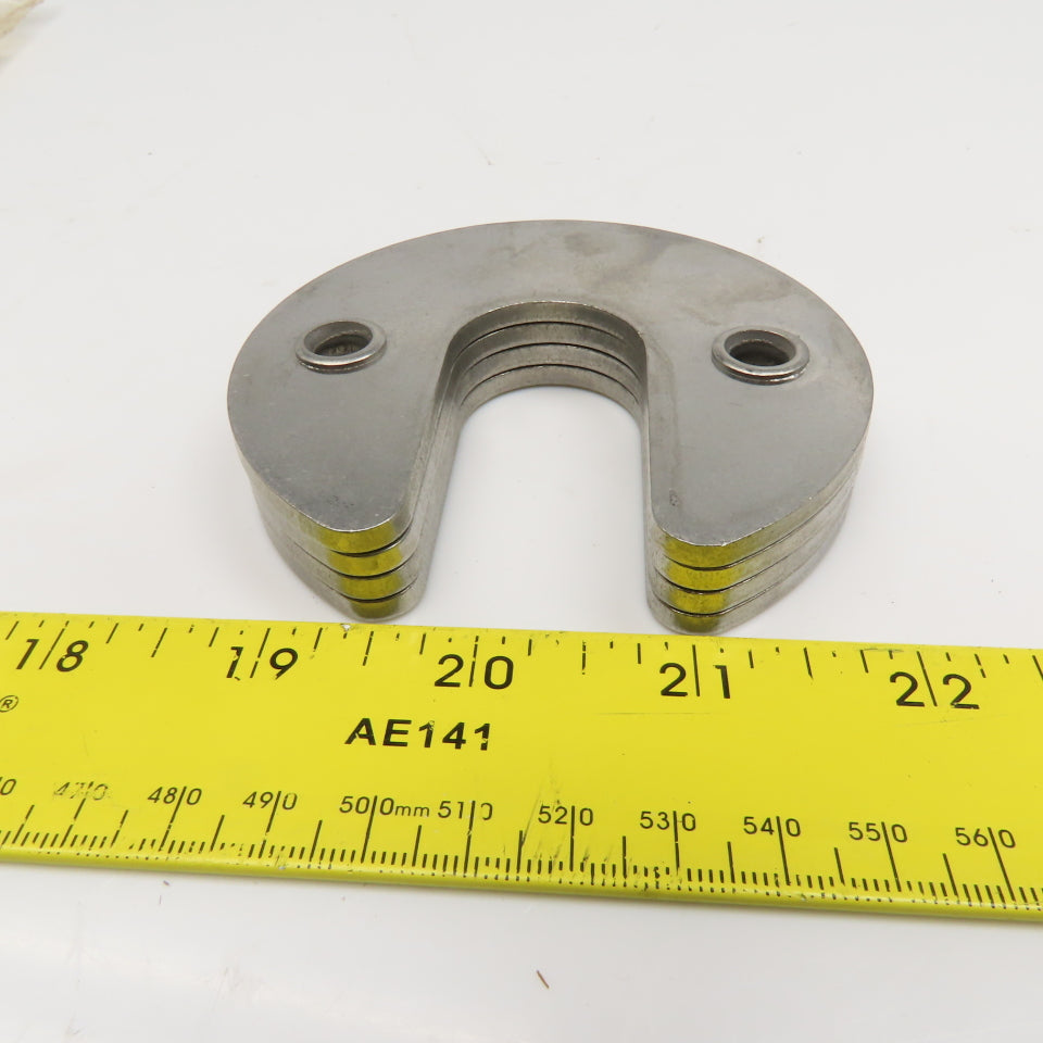 Bystronic 90mm OD Stainless Steel Horseshoe Spacer 4mm Thick Lot Of 4