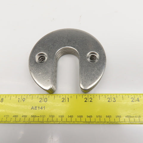 Bystronic 90mm OD Stainless Steel Horseshoe Spacer 4mm Thick Lot Of 4