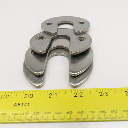 Bystronic 90mm OD Stainless Steel Horseshoe Spacer 4mm Thick Lot Of 4