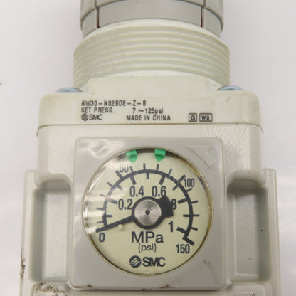 SMC AW30-N02BDE-Z-B 1/4" Air Pressure Filter Regulator Auto Drain 17-125PSI
