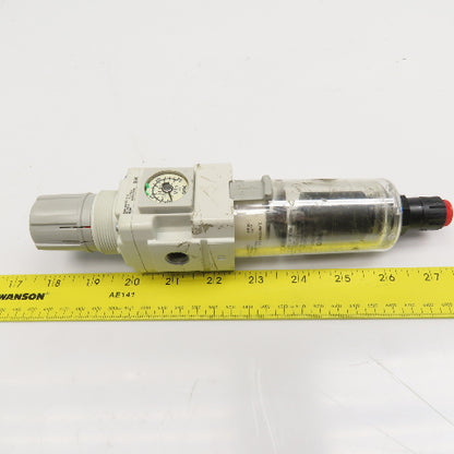 SMC AW30-N02BDE-Z-B 1/4" Air Pressure Filter Regulator Auto Drain 17-125PSI