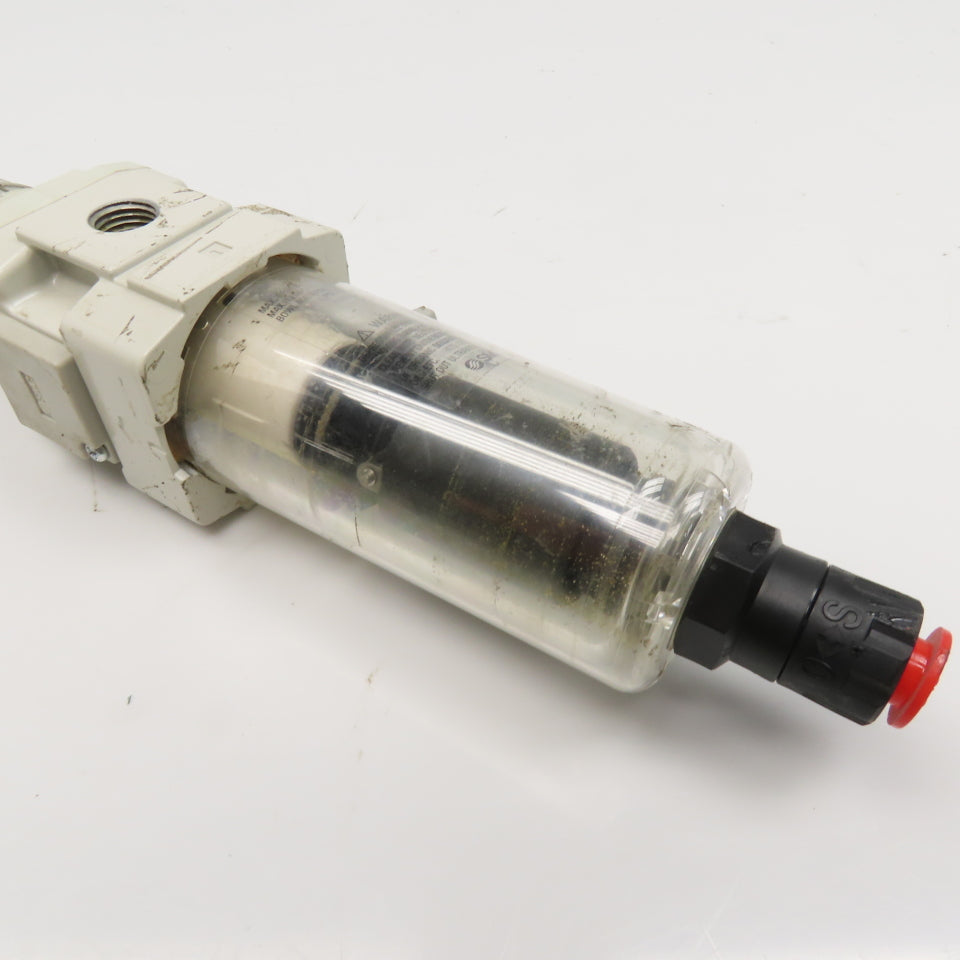 SMC AW30-N02BDE-Z-B 1/4" Air Pressure Filter Regulator Auto Drain 17-125PSI