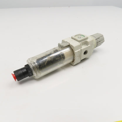 SMC AW30-N02BDE-Z-B 1/4" Air Pressure Filter Regulator Auto Drain 17-125PSI