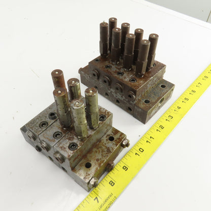 Trabon Lubriquip MSP-25S MSP-5T Lubrication Distribution Valve Manifold Lot Of 2