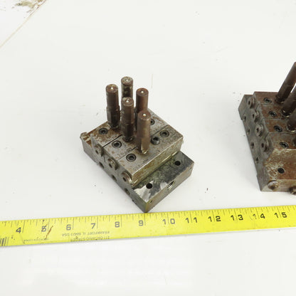 Trabon Lubriquip MSP-25S MSP-5T Lubrication Distribution Valve Manifold Lot Of 2