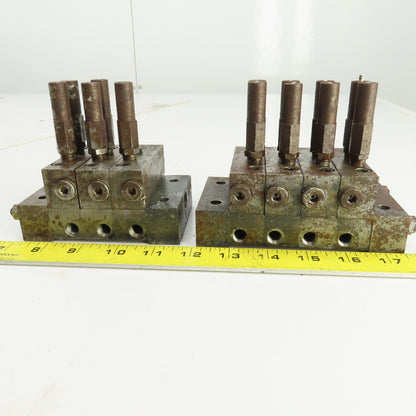 Trabon Lubriquip MSP-25S MSP-5T Lubrication Distribution Valve Manifold Lot Of 2