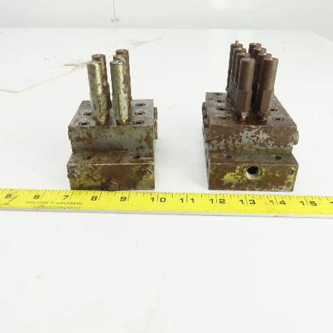 Trabon Lubriquip MSP-25S MSP-5T Lubrication Distribution Valve Manifold Lot Of 2