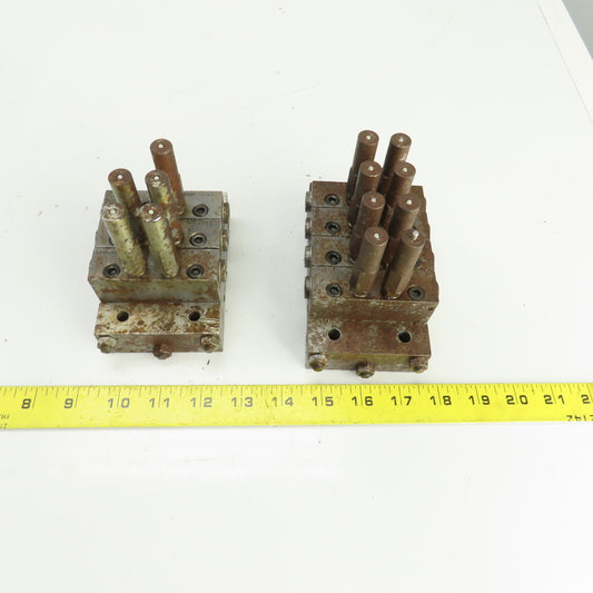 Trabon Lubriquip MSP-25S MSP-5T Lubrication Distribution Valve Manifold Lot Of 2
