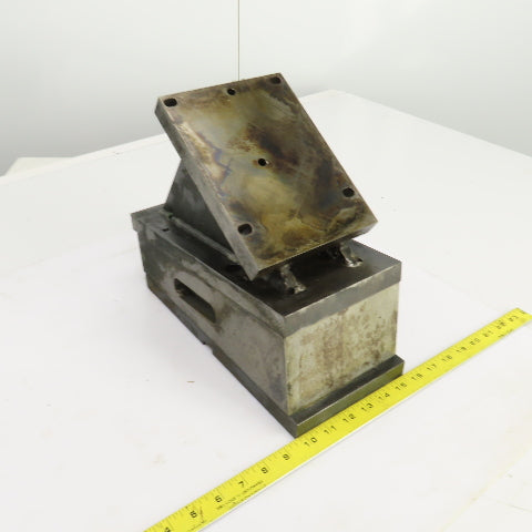 8" x 6" x 10-7/8" H Angled 33° Steel Riser Block Setup Fixture 7/8" Thick