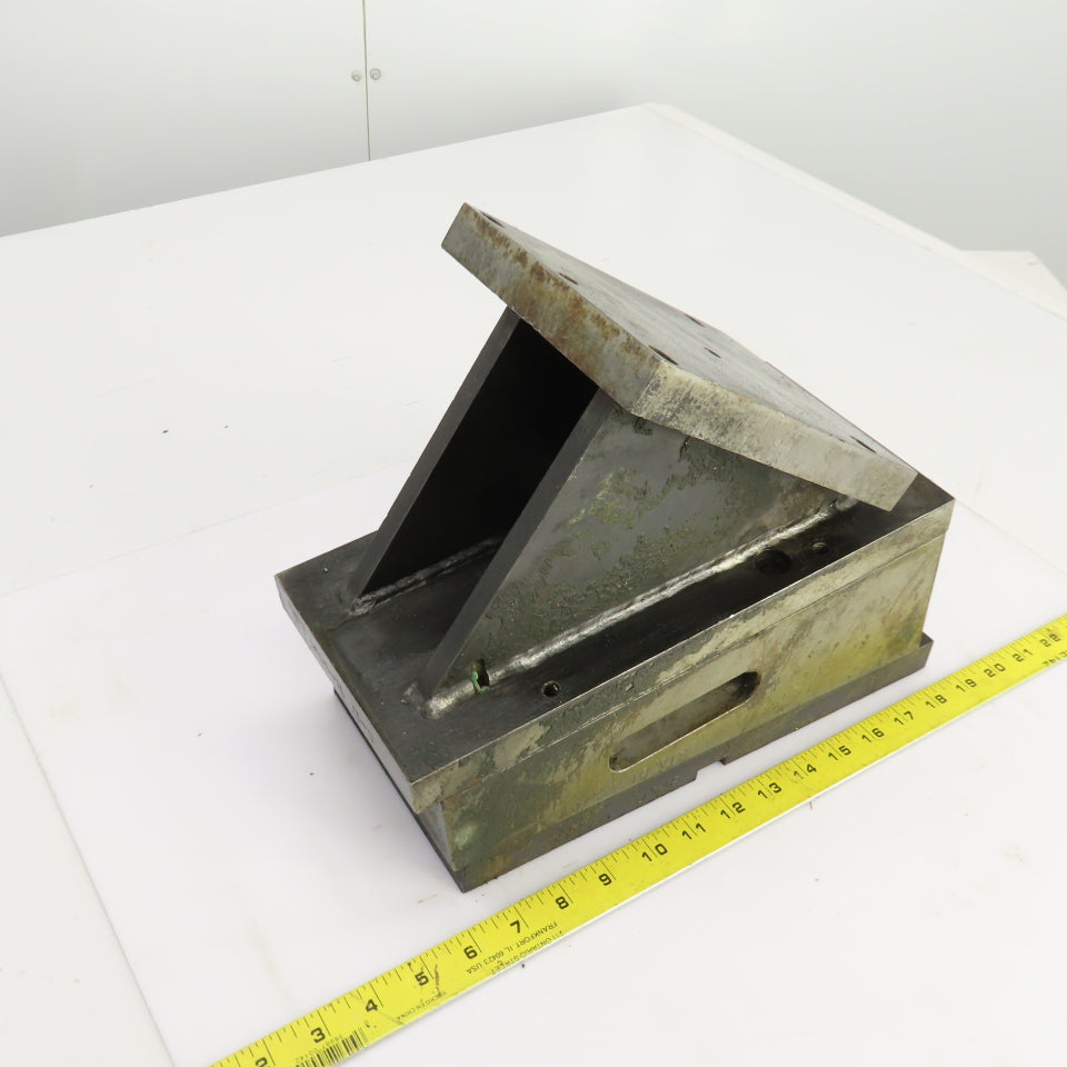 8" x 6" x 10-7/8" H Angled 33° Steel Riser Block Setup Fixture 7/8" Thick