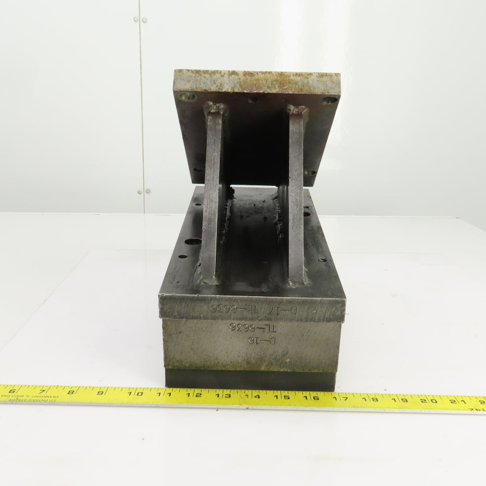 8" x 6" x 10-7/8" H Angled 33° Steel Riser Block Setup Fixture 7/8" Thick