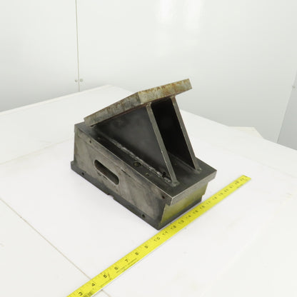 8" x 6" x 10-7/8" H Angled 33° Steel Riser Block Setup Fixture 7/8" Thick
