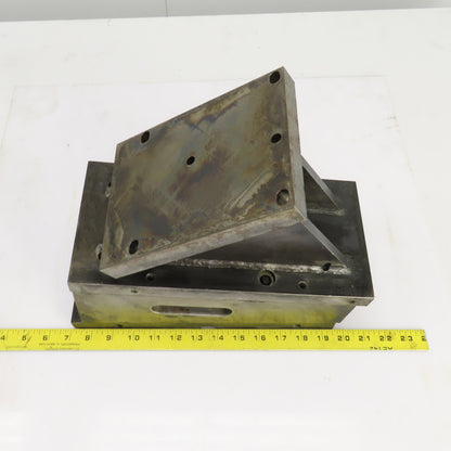 8" x 6" x 10-7/8" H Angled 33° Steel Riser Block Setup Fixture 7/8" Thick