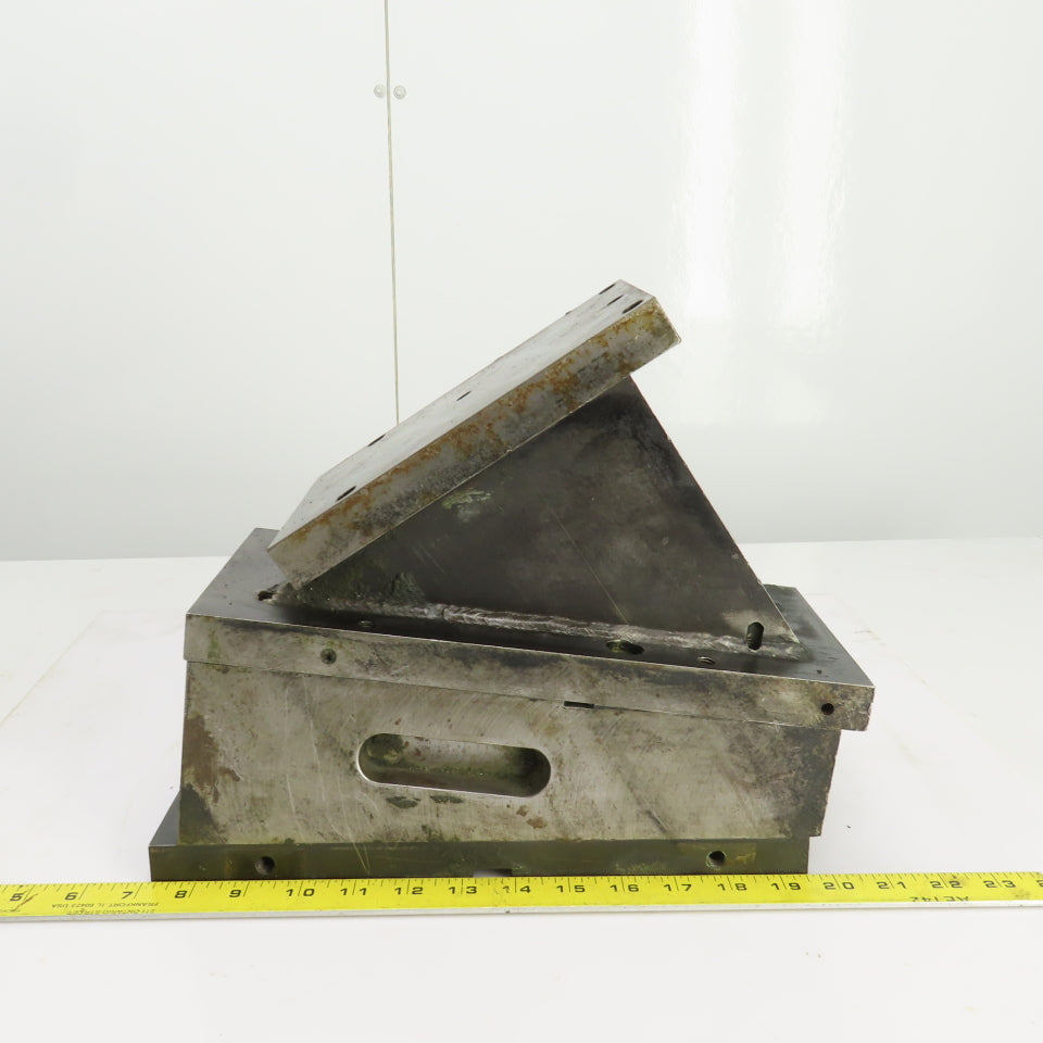 8" x 6" x 10-7/8" H Angled 33° Steel Riser Block Setup Fixture 7/8" Thick