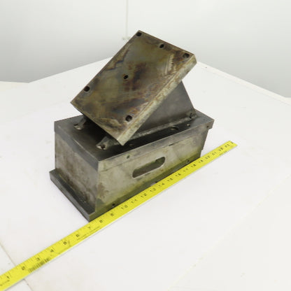 8" x 6" x 10-7/8" H Angled 33° Steel Riser Block Setup Fixture 7/8" Thick