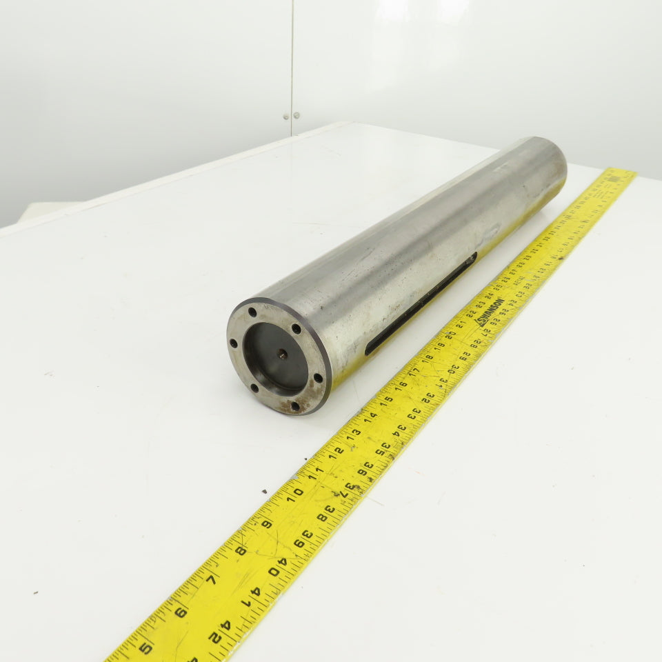 3.9200" OD Steel Machine Cylinder W/Flat Spots 24-7/16" OAL W/0.450" Key Way