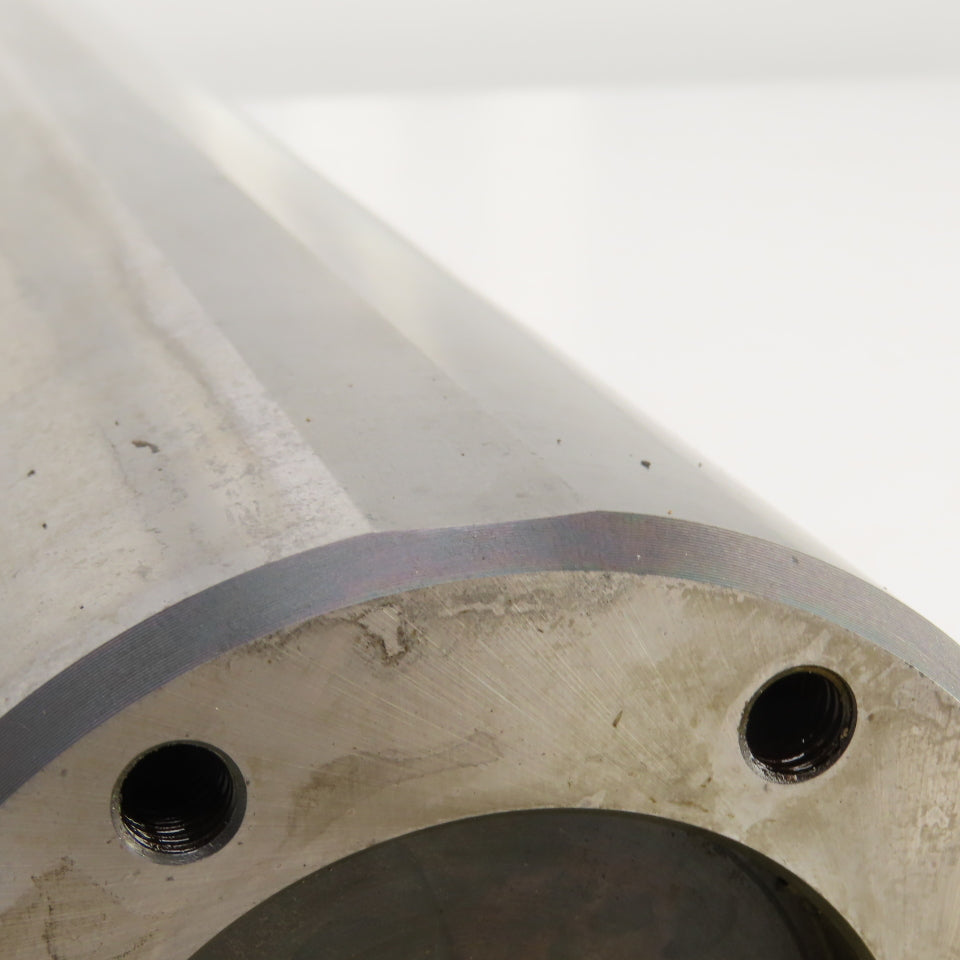 3.9200" OD Steel Machine Cylinder W/Flat Spots 24-7/16" OAL W/0.450" Key Way