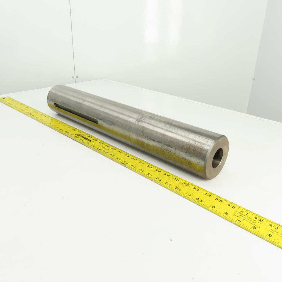 3.9200" OD Steel Machine Cylinder W/Flat Spots 24-7/16" OAL W/0.450" Key Way