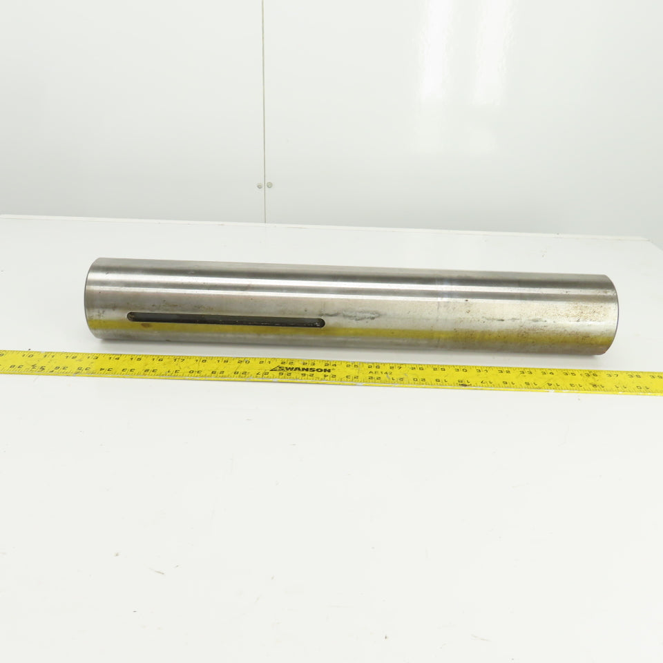 3.9200" OD Steel Machine Cylinder W/Flat Spots 24-7/16" OAL W/0.450" Key Way