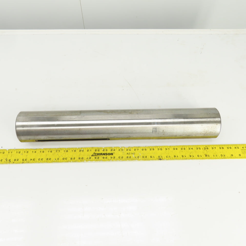 3.9200" OD Steel Machine Cylinder W/Flat Spots 24-7/16" OAL W/0.450" Key Way