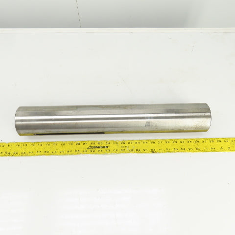 3.9200" OD Steel Machine Cylinder W/Flat Spots 24-7/16" OAL W/0.450" Key Way