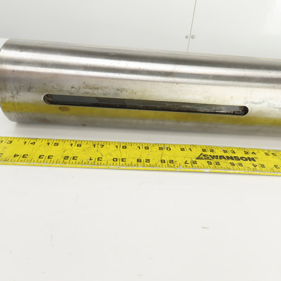 3.9200" OD Steel Machine Cylinder W/Flat Spots 24-7/16" OAL W/0.450" Key Way