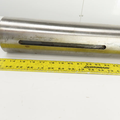 3.9200" OD Steel Machine Cylinder W/Flat Spots 24-7/16" OAL W/0.450" Key Way