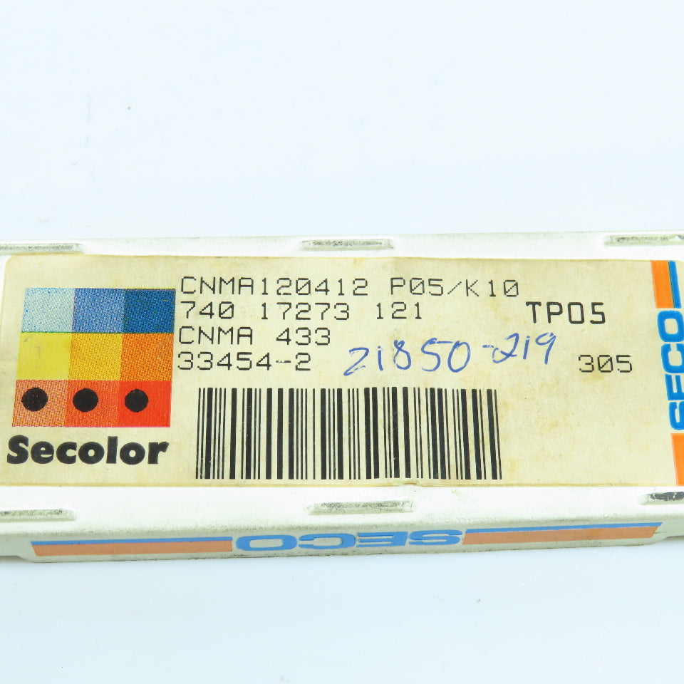 Seco CNMA120412 P05/K10 Indexable Carbide Insert Lot of 8