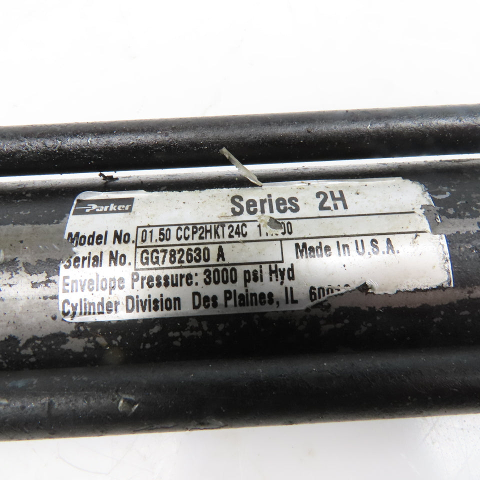 Parker CCP2HKT24C Series 2H Hydraulic Cylinder 1-1/2" Bore 11" Stroke 3000 PSI