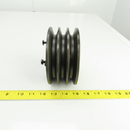 Martin 3B 5.0 SD 3 Groove Pulley Sheave 5.35" OD 1-1/8" Bore 2-1/2" Wide